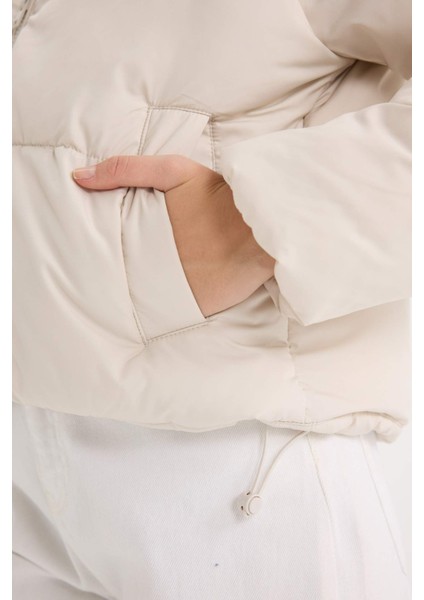 Regular Fit Şişme Mont Fermuarlı Cepli E7385AX24WN