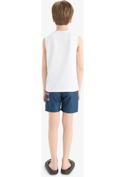 Erkek Çocuk Marvel Comics 2'li Takım Atlet Deniz Şortu E6443A825HS