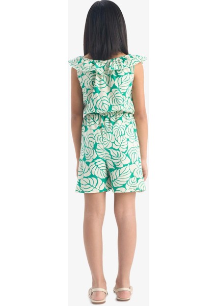 Kız Çocuk Desenli Kolsuz Tulum E5803A825SM