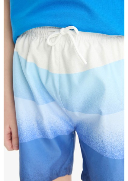 Erkek Çocuk Degrade Baskılı Deniz Şortu E7578A825HS