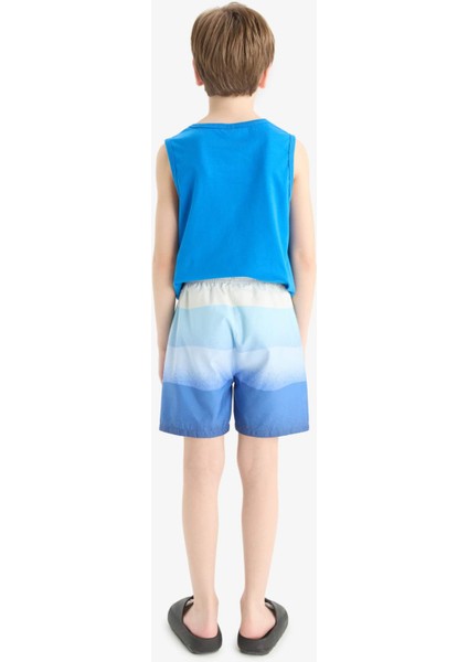 Erkek Çocuk Degrade Baskılı Deniz Şortu E7578A825HS