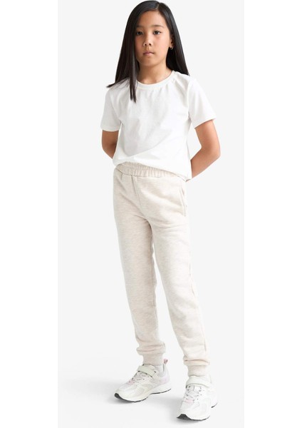 Kız Çocuk Standart Fit Basic Düz Beli Lastikli Okul Jogger Eşofman Altı Y1226A625AU
