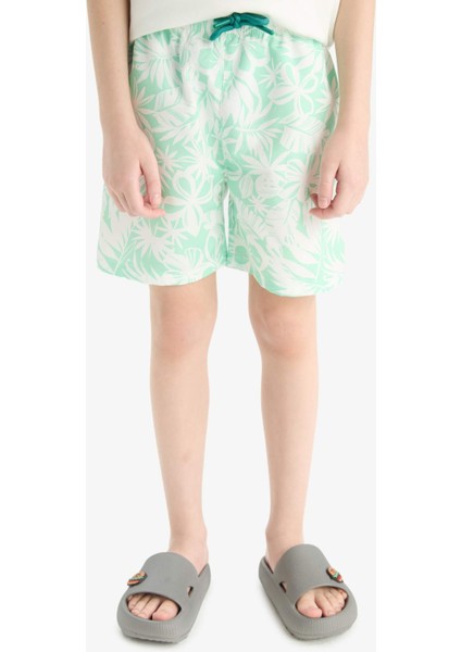 Erkek Çocuk 2'li Takım Baskılı Atlet Deniz Şortu E7591A825HS