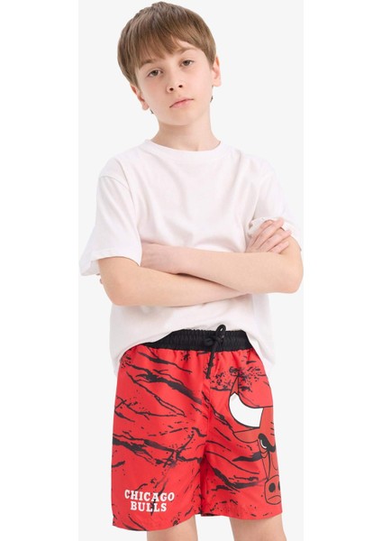 Erkek Çocuk NBA Chicago Bulls Deniz Şortu E6484A825HS