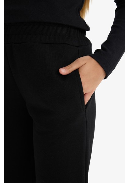 Kız Çocuk Standart Fit Basic Düz Beli Lastikli Okul Jogger Eşofman Altı Y1226A625AU
