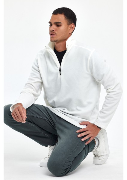 Süperlife Erkek Rahat Kalıp Softech Polar Yarım Fermuarlı Sweatshırt SPR24PW20 fiyatları