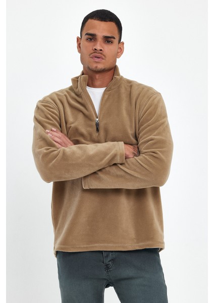 Süperlife Erkek Rahat Kalıp Softech Polar Yarım Fermuarlı Sweatshırt SPR24PW20 fırsatları