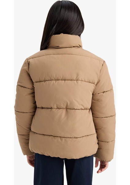 Kız Çocuk Su Geçirmez Polar Astarlı Fermuarlı Şişme Mont C5391A825AU