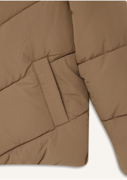 Kız Çocuk Su Geçirmez Polar Astarlı Fermuarlı Şişme Mont C5391A825AU