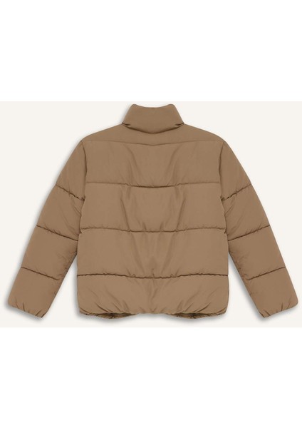 Kız Çocuk Su Geçirmez Polar Astarlı Fermuarlı Şişme Mont C5391A825AU