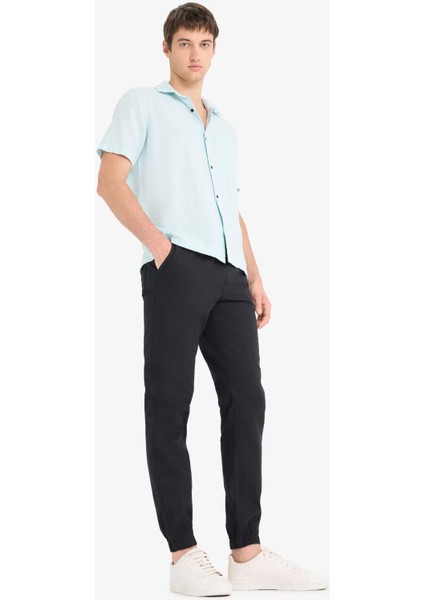%100 Pamuk Kargo Jogger Pantolon Üç Cepli E0834AX25SM