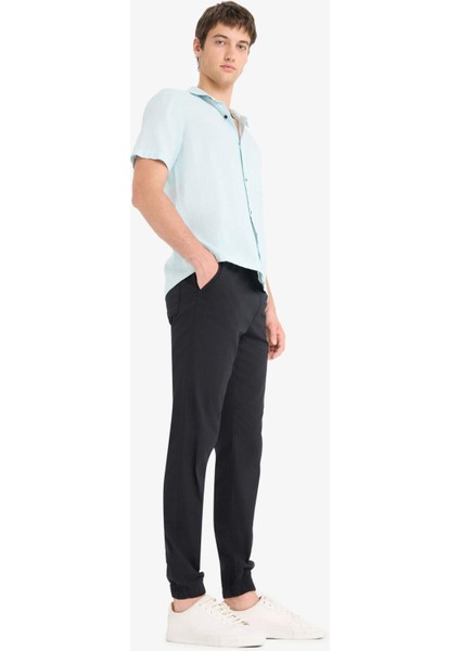 %100 Pamuk Kargo Jogger Pantolon Üç Cepli E0834AX25SM