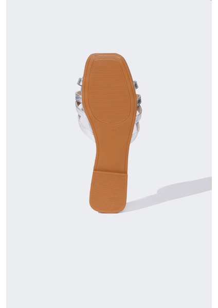 Kadın Düz Taban Suni Deri Terlik