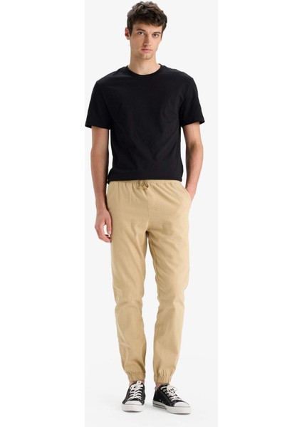 %100 Pamuk Kargo Jogger Pantolon Üç Cepli E0834AX25SM