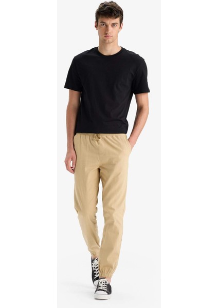 %100 Pamuk Kargo Jogger Pantolon Üç Cepli E0834AX25SM