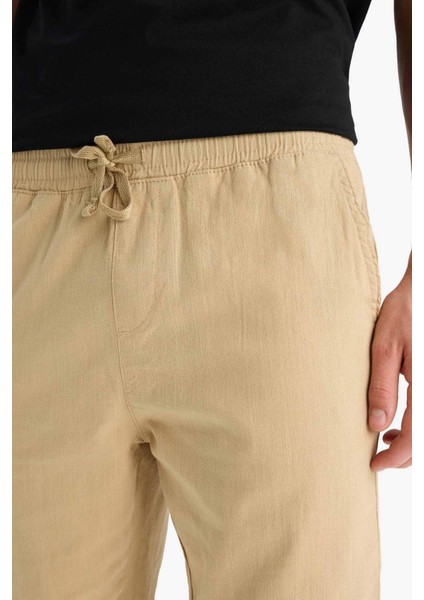 %100 Pamuk Kargo Jogger Pantolon Üç Cepli E0834AX25SM