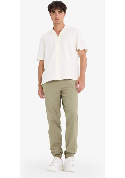 %100 Pamuk Kargo Jogger Pantolon Üç Cepli E0834AX25SM