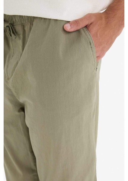 %100 Pamuk Kargo Jogger Pantolon Üç Cepli E0834AX25SM