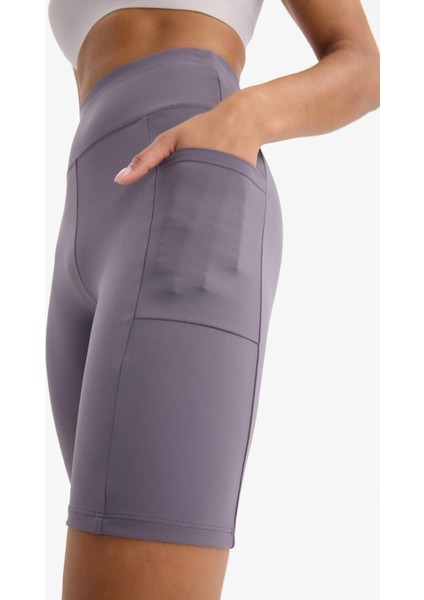 Fit Toparlayıcı Yüksek Bel Biker Sporcu Tayt E6323AX25SM