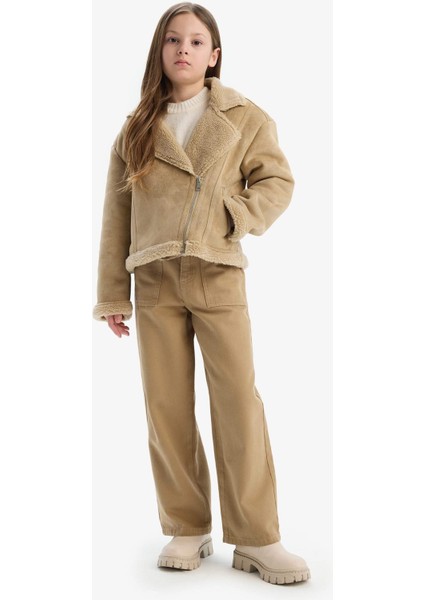 Kız Çocuk Ceket Yaka Pelüş Astar Mont C4980A825AU