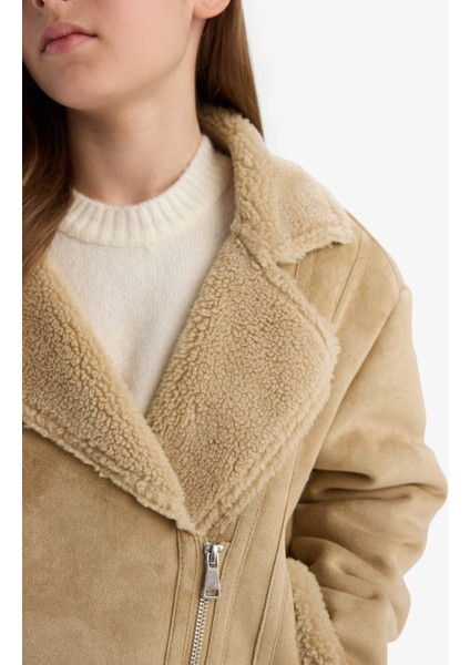 Kız Çocuk Ceket Yaka Pelüş Astar Mont C4980A825AU