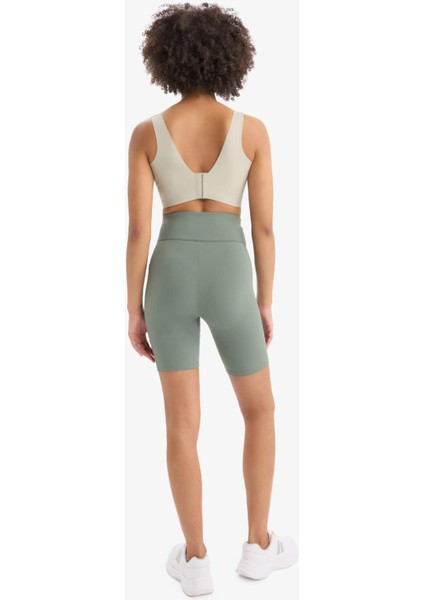 Fit Toparlayıcı Yüksek Bel Biker Sporcu Tayt E6323AX25SM