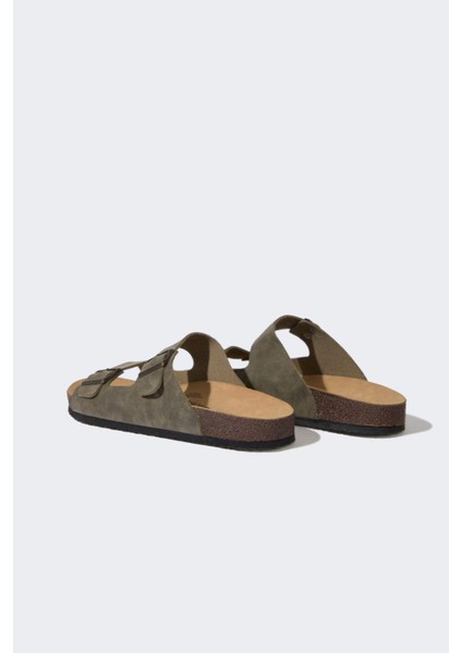 Erkek Düz Taban Çift Bantlı Suni Deri Terlik C3754AX25HS