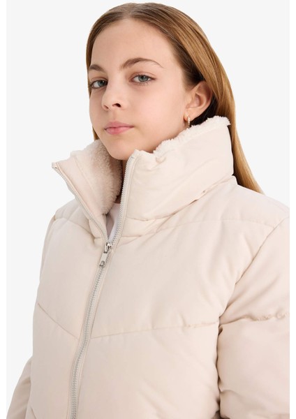 Kız Çocuk Pelüş Astar Fermuarlı Şişme Mont C5390A825AU