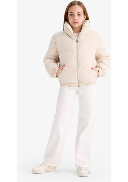 Kız Çocuk Pelüş Astar Fermuarlı Şişme Mont C5390A825AU