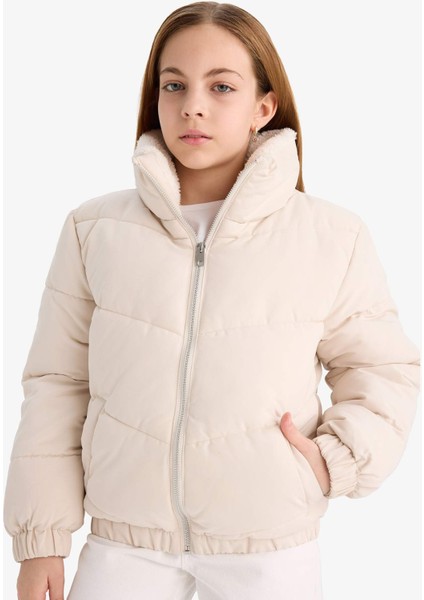 Kız Çocuk Pelüş Astar Fermuarlı Şişme Mont C5390A825AU