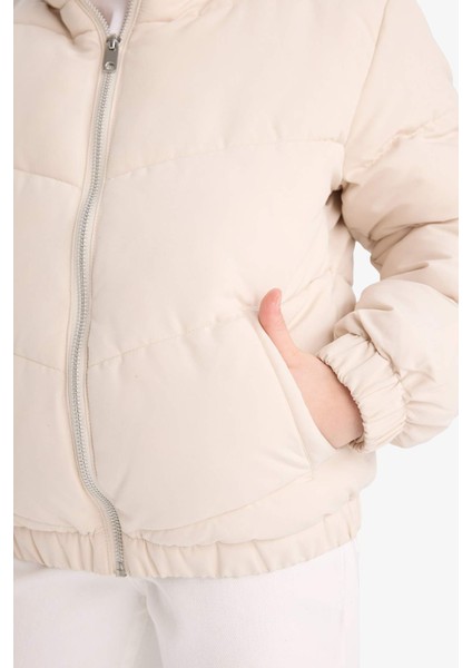 Kız Çocuk Pelüş Astar Fermuarlı Şişme Mont C5390A825AU