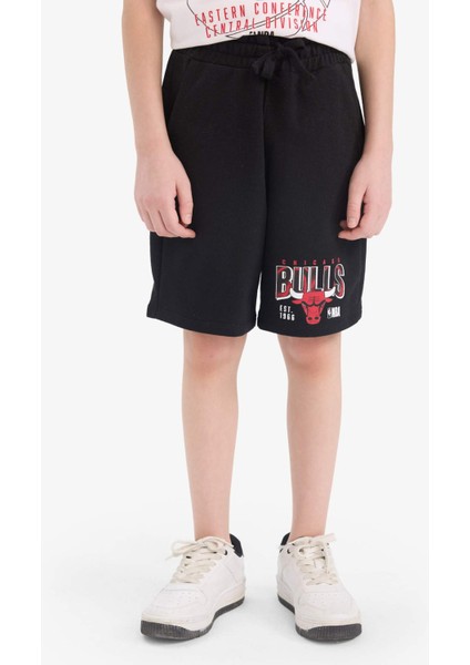 Erkek Çocuk NBA Chicago Bulls 2'li Takım Kapüşonlu Kolsuz Tişört Beli Lastikli Şort E7104A825HS