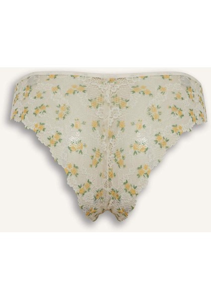 Dantelli Çiçekli Brazilian Külot-Fall in Love E6987AX25SP