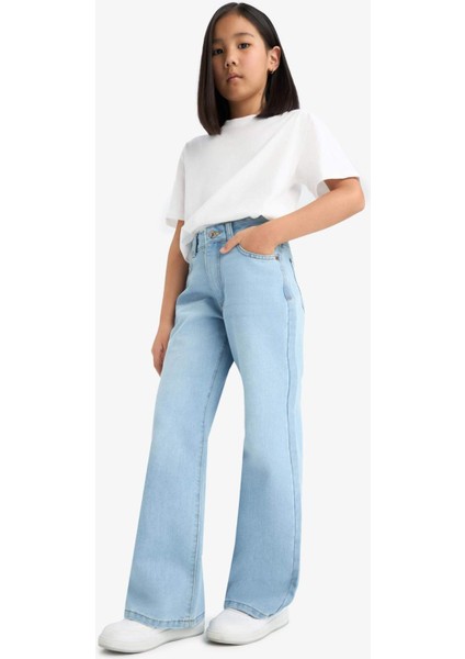 Kız Çocuk Straight Wide Standart Paça Jean Pantolon E7322A825AU