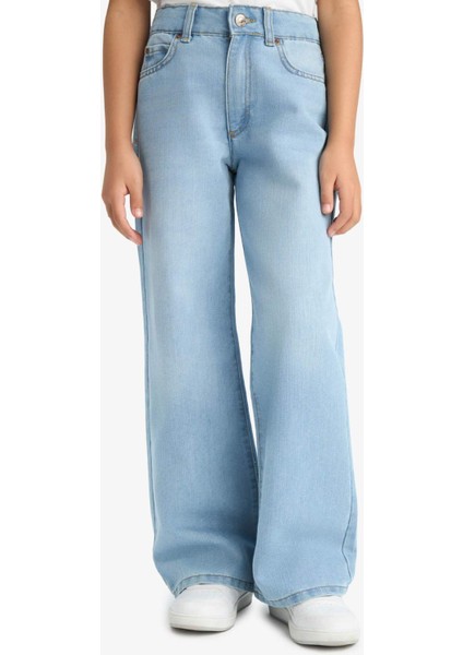 Kız Çocuk Straight Wide Standart Paça Jean Pantolon E7322A825AU