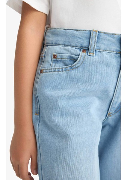 Kız Çocuk Straight Wide Standart Paça Jean Pantolon E7322A825AU