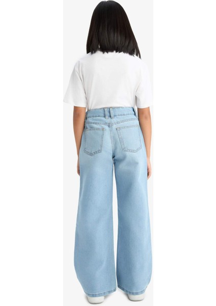 Kız Çocuk Straight Wide Standart Paça Jean Pantolon E7322A825AU
