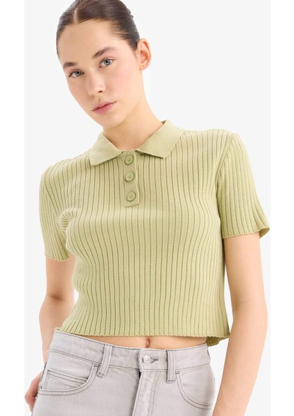 Slim Fit Dar Kesim Polo Yaka Triko Kazak N9752AZ25SP