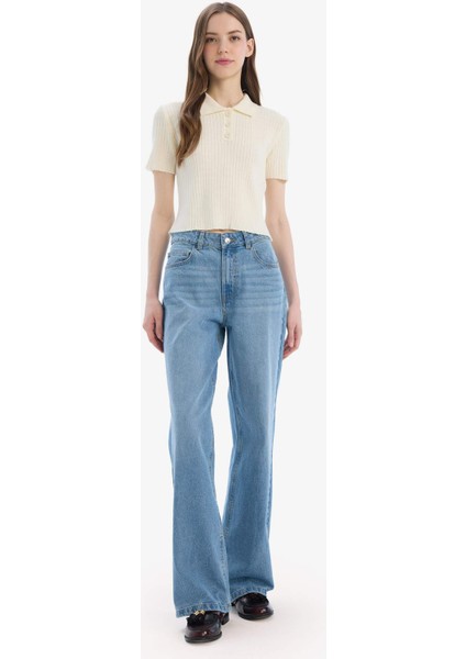 Slim Fit Dar Kesim Polo Yaka Kısa Kollu Triko Tişört N9752AZ25SP