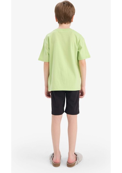 Erkek Çocuk Ninja Turtles-Retro Pijama Takımı Kısa Kollu Üst Şort E6965A825HS