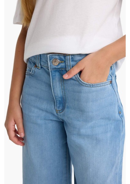 Kız Çocuk Wide Leg Geniş Paça Jean Pantolon E5881A825AU