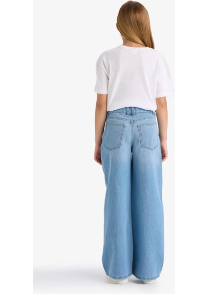 Kız Çocuk Wide Leg Geniş Paça Jean Pantolon E5881A825AU