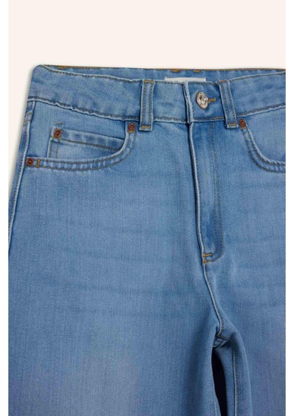 Kız Çocuk Wide Leg Geniş Paça Jean Pantolon E5881A825AU