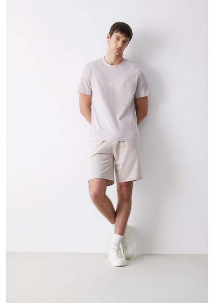 Beli Lastikli Dar Paça Şort E5843AX25SM