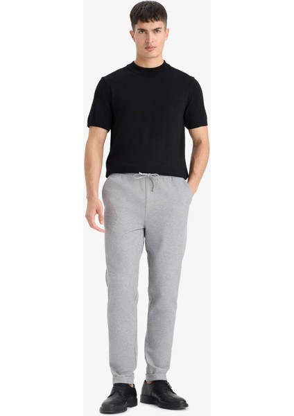 Jogger Fit Beli Bağcıklı Lastikli Esnek Kumaş Cepli Duble Paça Pantolon Y2651AZ25AU