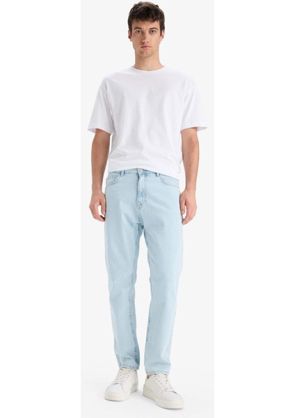 %100 Pamuk 90's Slim Fit Dar Kalıp Yüksek Bel Dar Paça Jean Pantolon E7281AX25SM