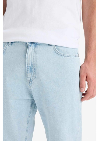 %100 Pamuk 90's Slim Fit Dar Kalıp Yüksek Bel Dar Paça Jean Pantolon E7281AX25SM