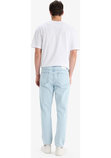 %100 Pamuk 90's Slim Fit Dar Kalıp Yüksek Bel Dar Paça Jean Pantolon E7281AX25SM