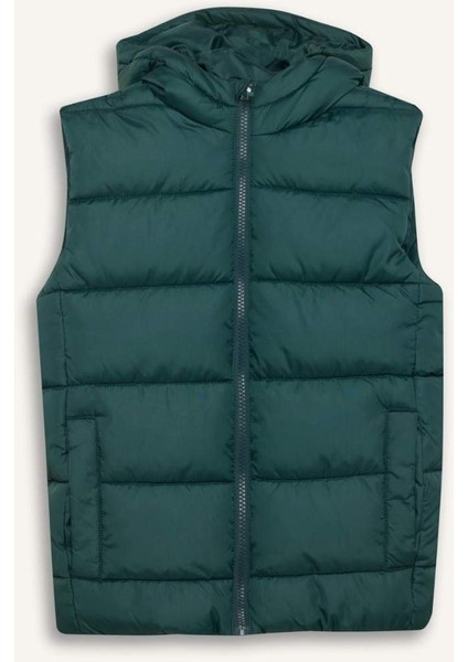 Erkek Çocuk Su İtici Kapüşonlu Fermuarlı Şişme Yelek C4334A825AU