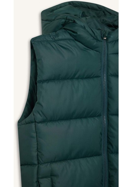 Erkek Çocuk Su İtici Kapüşonlu Fermuarlı Şişme Yelek C4334A825AU